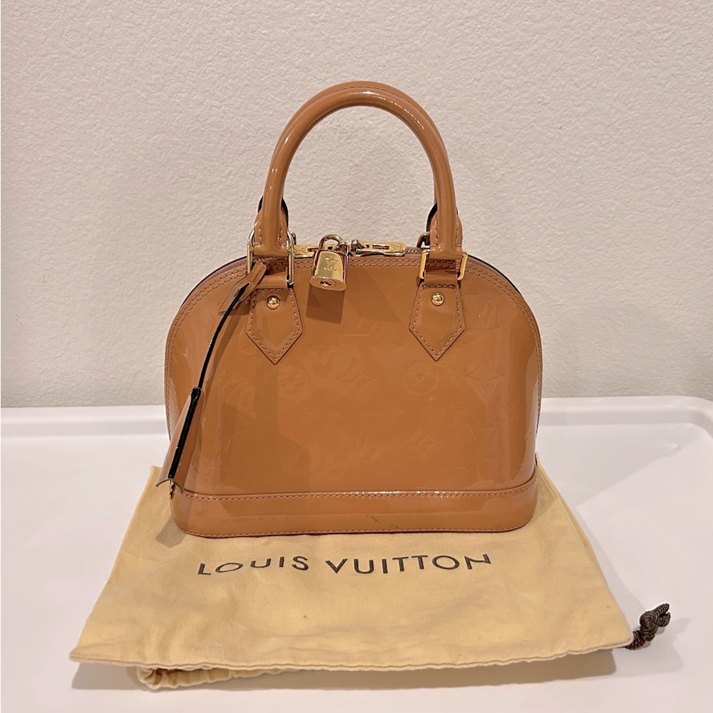 Louis Vuitton Vernis Alma BB Brown, Dust Bag and COA, may include matching walle
